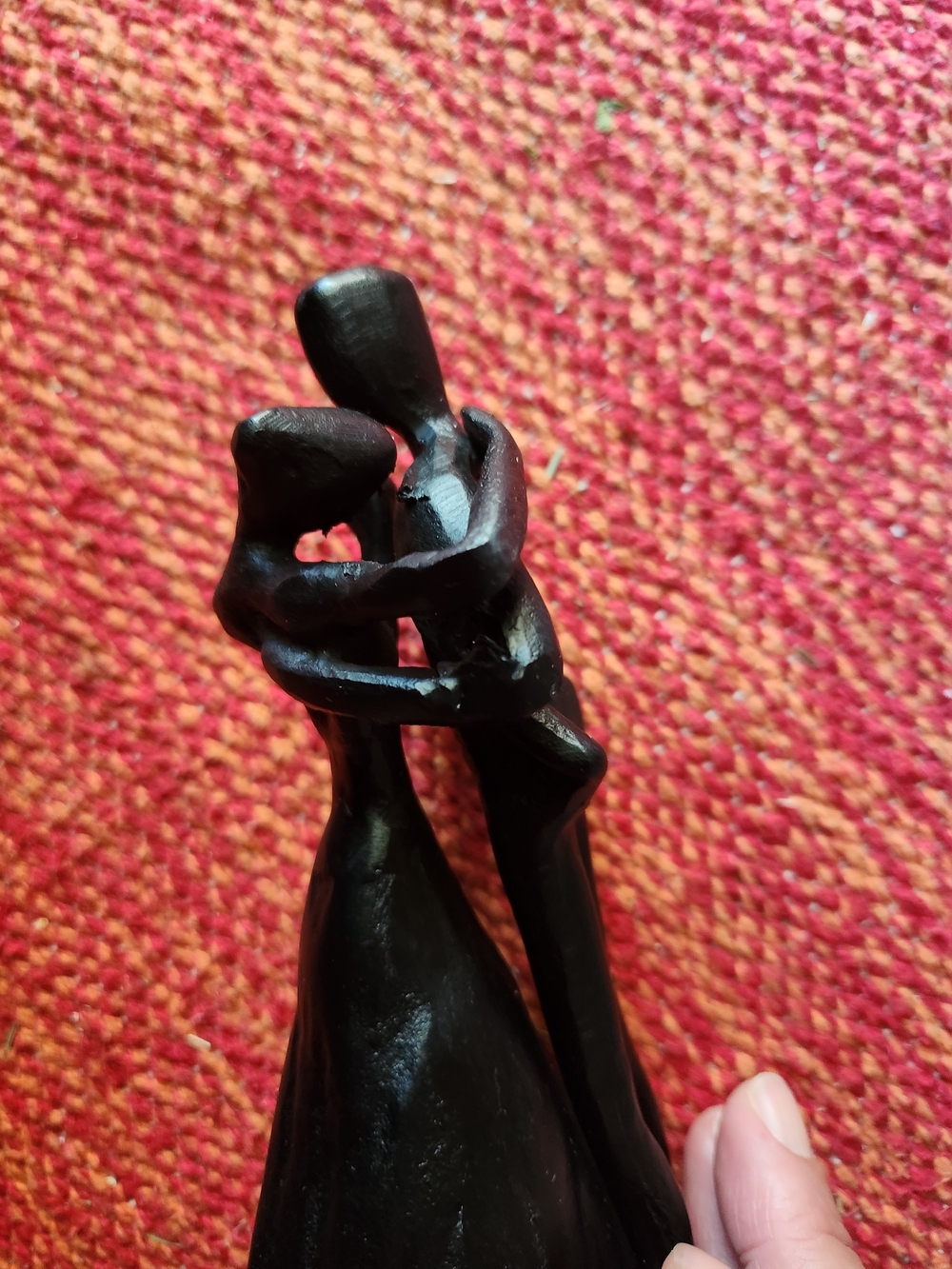 Black Abstract Couple Statue - Decorative Home Art - Picture 7 of 7